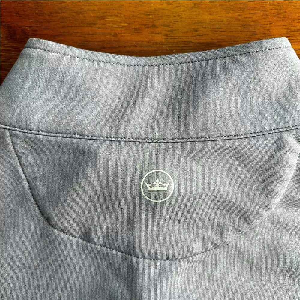Peter Millar Perth Melange Performance Quarter Zip Mens Size Large Gale Gray - Picture 8 of 14